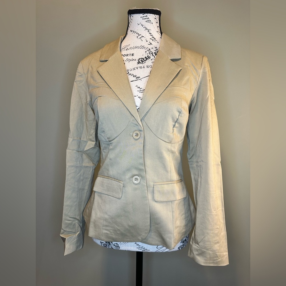Camel Color Fitted Blazer - Picture 2 of 4